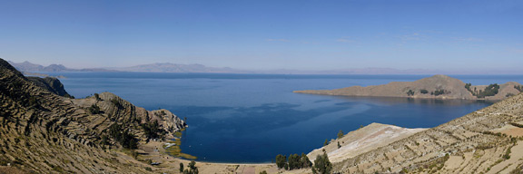 Vue sur le lac Titicaca.