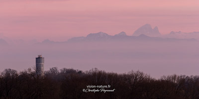Cliquer pour agrandir la photo Reverie du soir sur la Chalosse et les Pyrénées