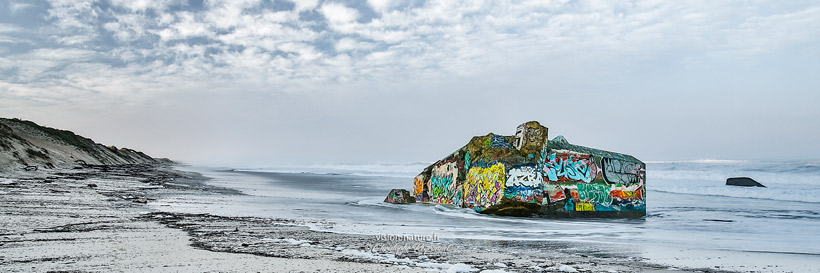Cliquer pour agrandir la photo Blockhaus sur la plage de Capbreton