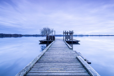 Cliquer pour agrandir la photo Ponton sur le lac d'Azur - Soustons