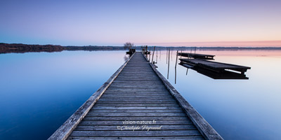 Cliquer pour agrandir la photo Ponton sur le lac d'Azur - Soustons