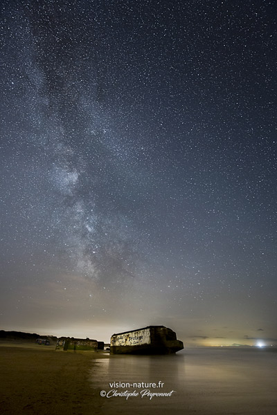 Cliquer pour agrandir la photo Voie lactée sur les blockhaus de Capbreton