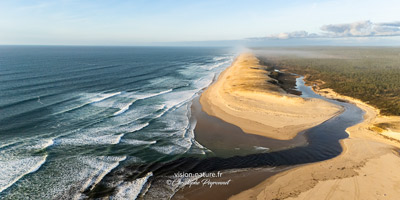 Le courant d Huchet vu du ciel