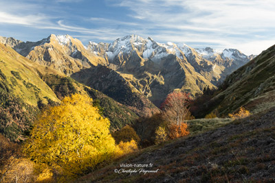 Vallée d'Ossau à l'automne