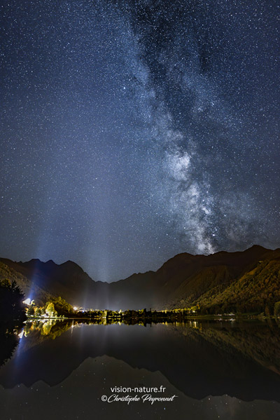 Voie lactée au dessus du lac de Loudenvielle