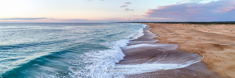 Cliquer pour agrandir la photo vagues sur une plage de la côte atlantique